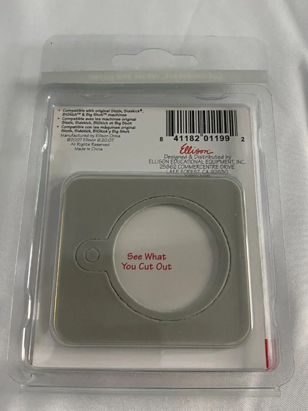 Sizzix Clearlits Round Tag Photo Frame Cutting Die